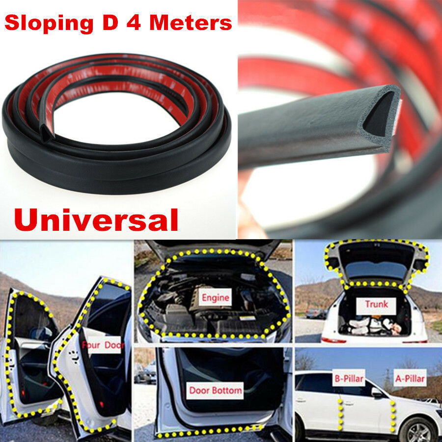 Sloping D Type Adhesive Rubber Seal Sound Insulation Car Door Edge Sealing Strip