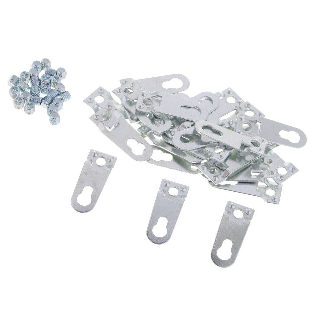 25pcs Hardware Keyhole Hanger And Wall Decor Hanger Heavy