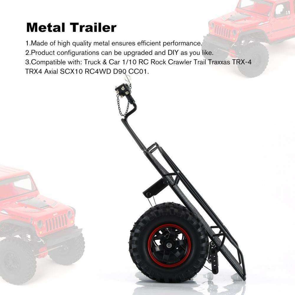 RC Trailer Car for 1/10 HSP Redcat RC4WD Tamiya D90 HPI RC Rock Crawler