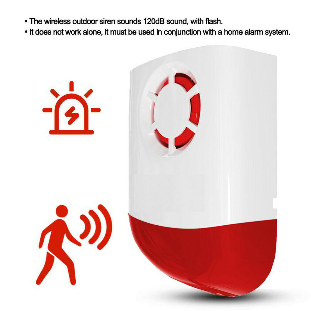 Home Outdoor Indoor Security Loud Wireless Siren 433MHz Alarm for Business