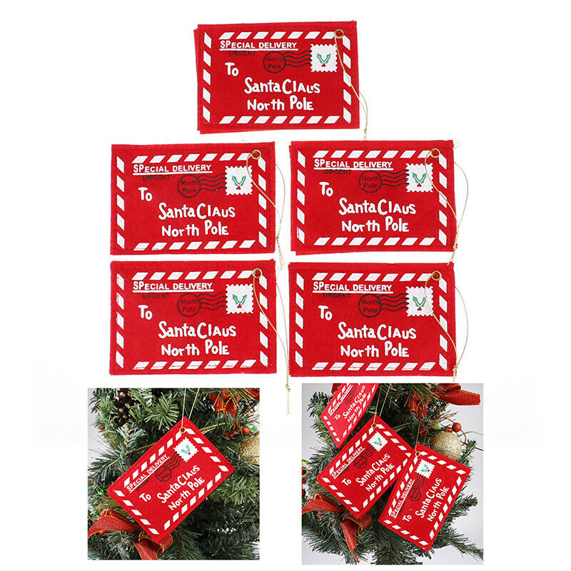 5PCS Santa Claus Envelope Christmas Ornament DIY Crafts Hanging Orname EADFAU