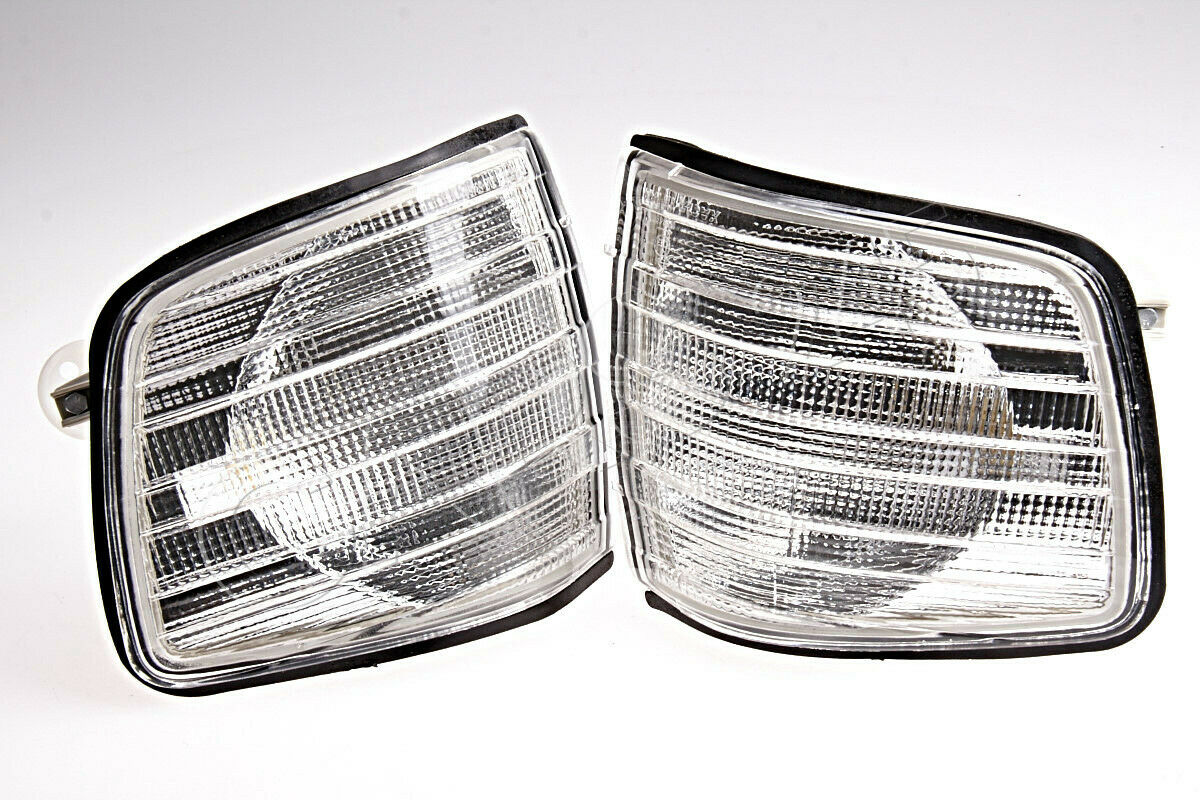 Corner Lights White PAIR Left +Right Fits MERCEDES W126 C126 Coupe 1981-1991