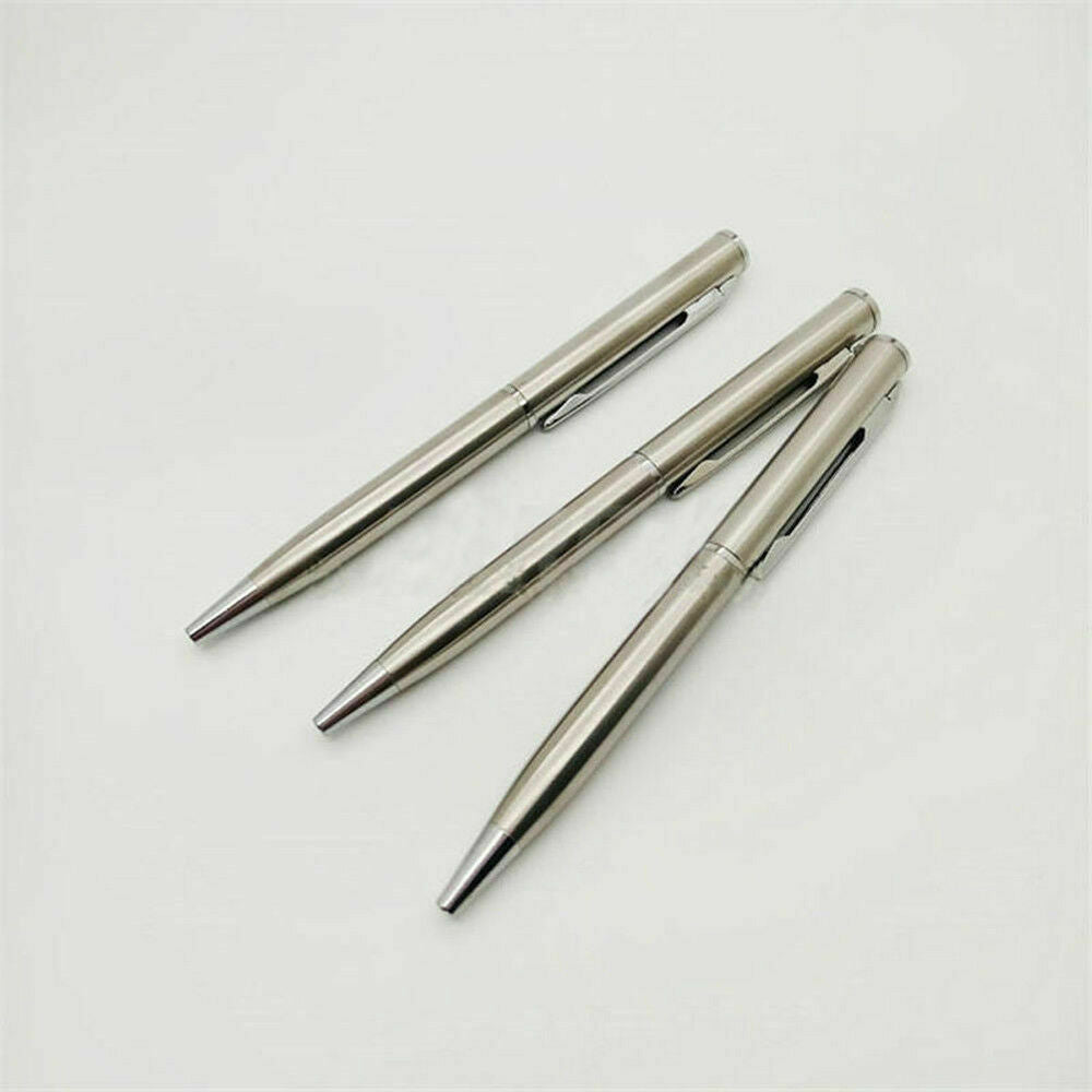 Classic Office Ballpoint Writing Pen Stainless Steel Ball Point Stationery Pens.