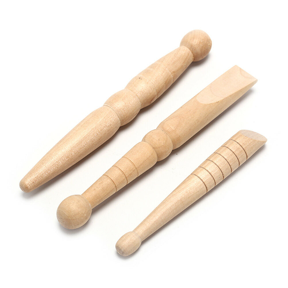 3PCS Wooden Foot Body Massage Stick Relieve Muscle Relaxing Tool Massager.l8