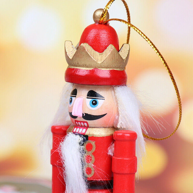 1pc Christmas Decoration 12cm Wood Made Nutcracker Puppet New Year Christ.l8