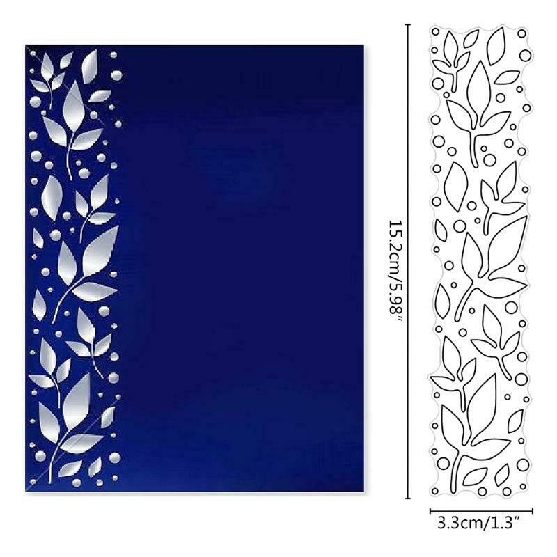 Leaf Strip Border Frame Metal Cutting Die Cuts Stencils for DIY Embossing Card