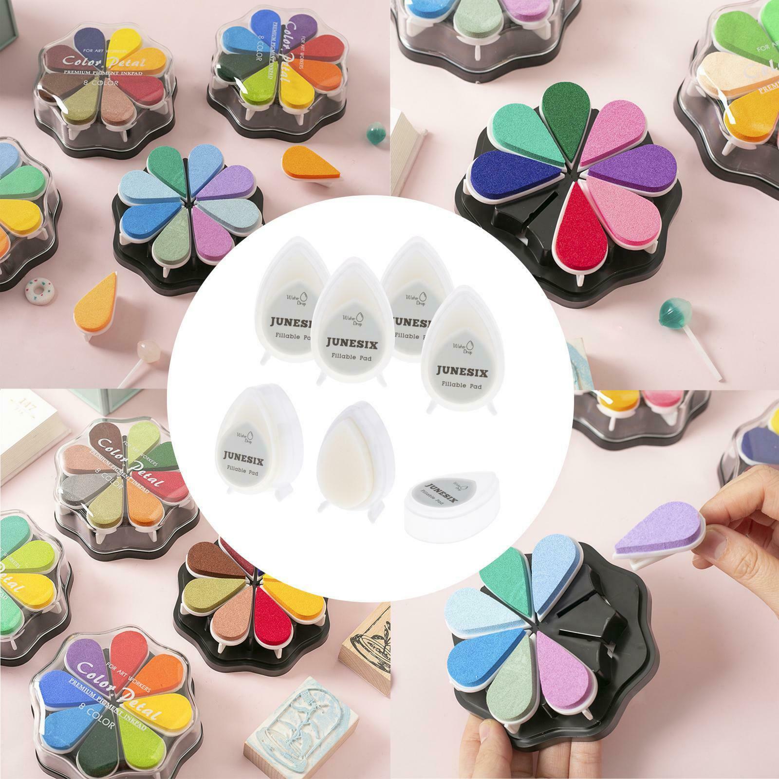 6pcs Blank Stamp Pad Finger Ink Pad Pigment Pad DIY Painting Card Making