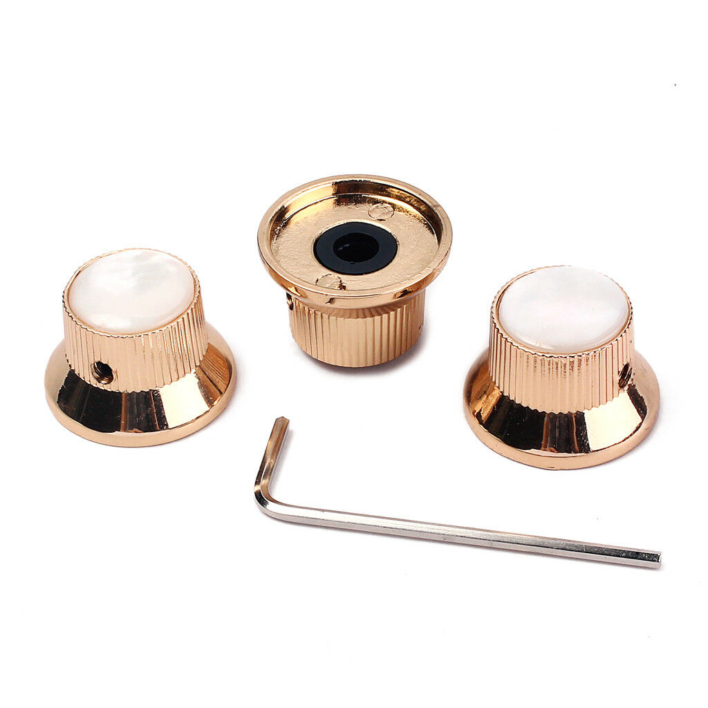 Pack of 3 Golden Volume Tone Speed Control Knobs for Electric Guitar/Bass #1