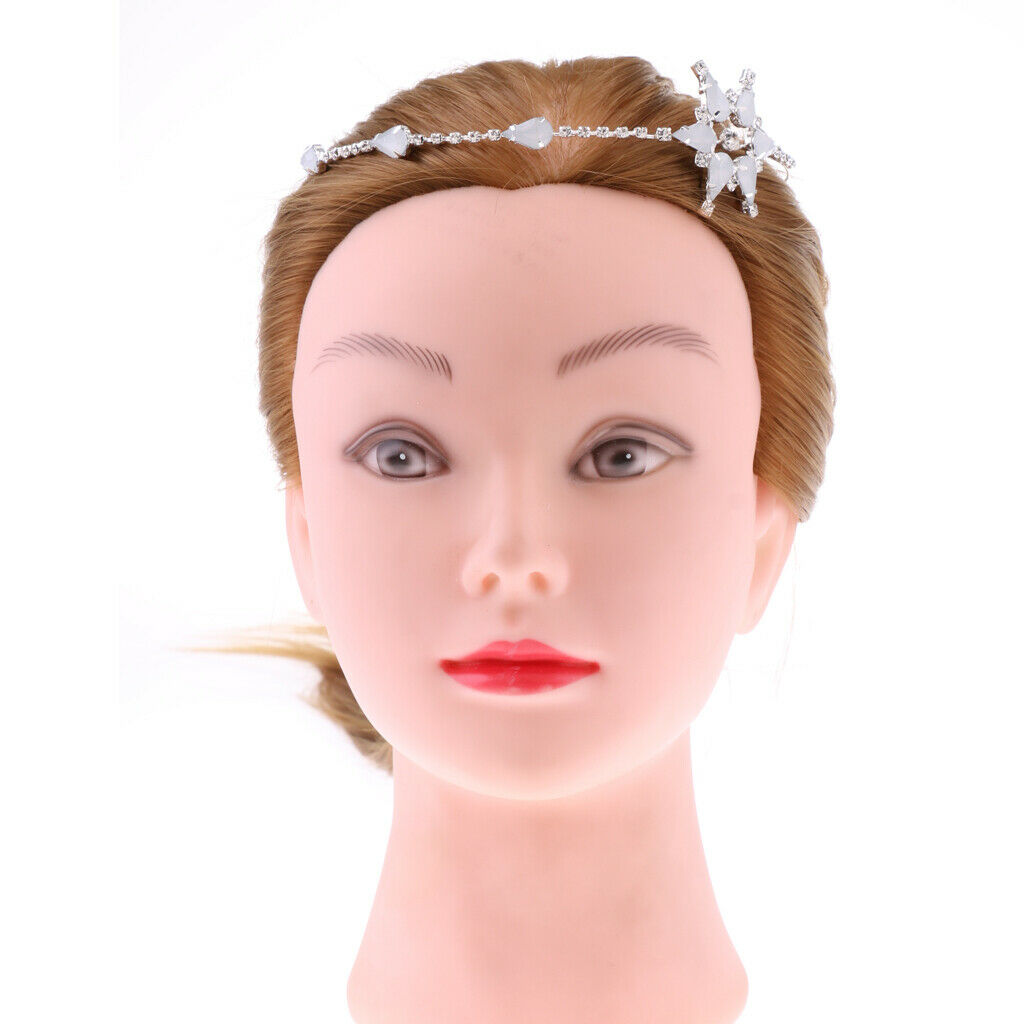 Wedding Bridal Girls Crystal Hexagram Flower Headband Hair Accessories