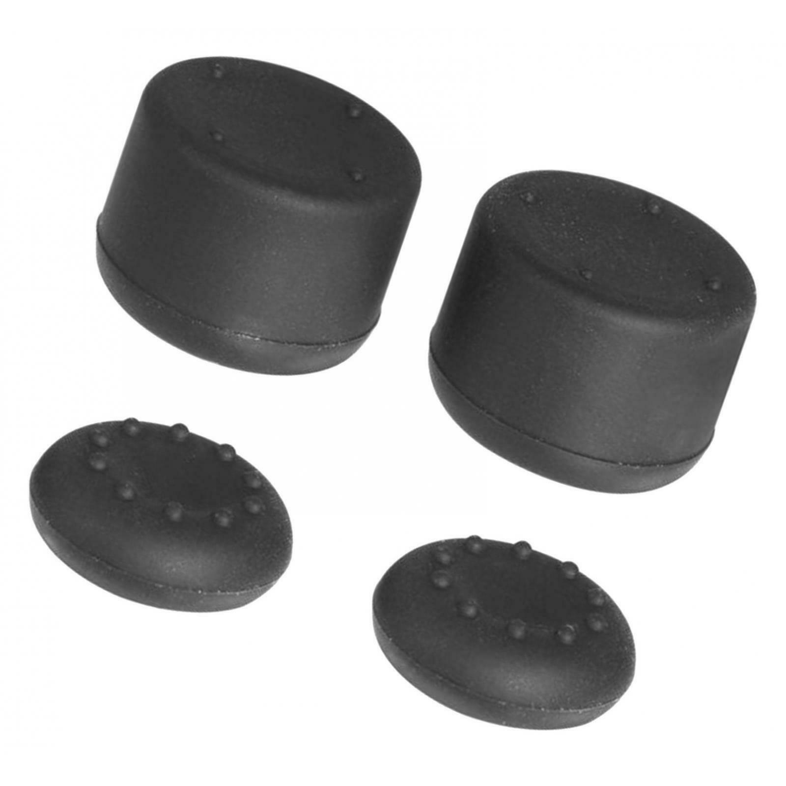 4 Pieces Black Rubber Thumb Grips Thumbstick Set for PS5 Controller Protection