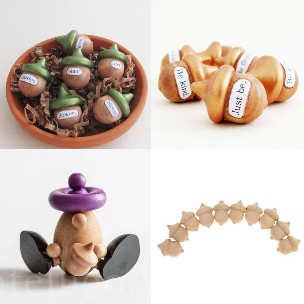 10pcs Unpainted Acorns Charms Wedding Party Hanging Ornaments DIY 40x25mm