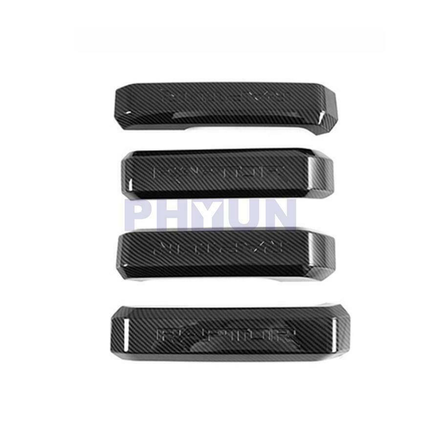 4pcs Interior Door Handle Cover Trim Carbon Fiber Look ABS For Ford F150 2015-17
