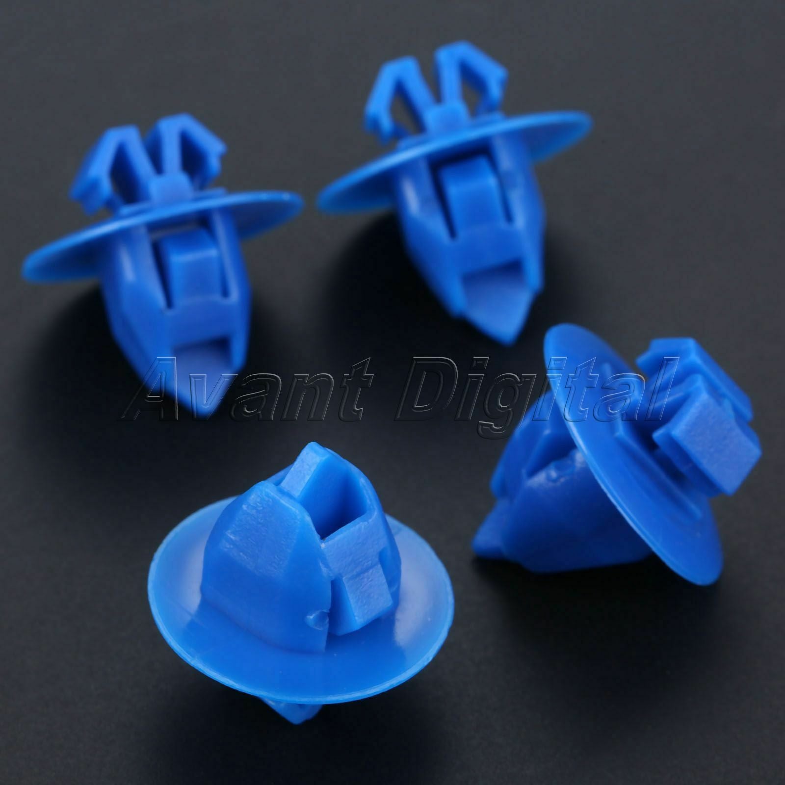 50x Auto 10mm Fasteners Fixed With Wheel Eyebrow Push Type Triming Clips Plastic
