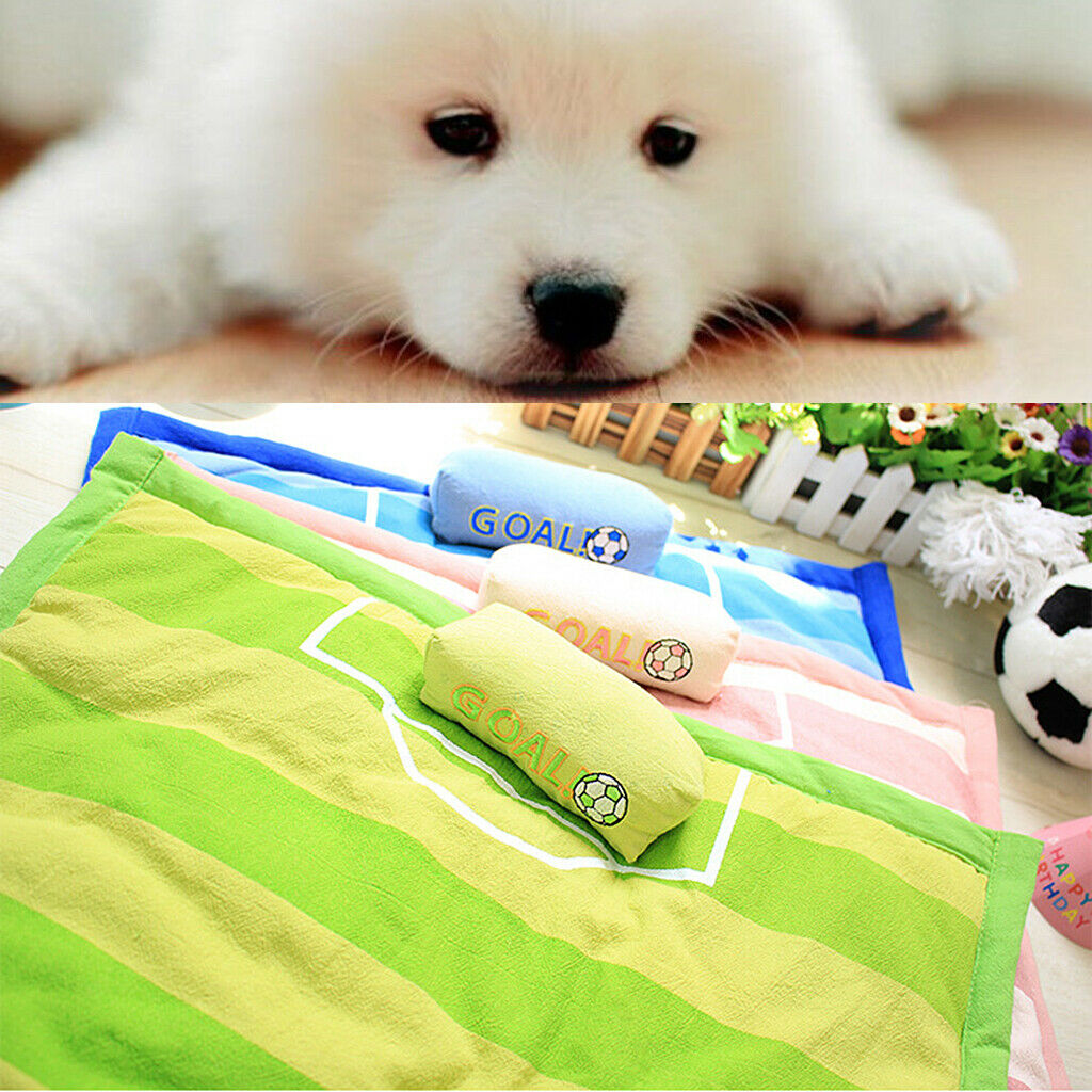 Pet Dog Cat Mat Kennel Puppy Soccer Football Game Pad Bed Cushion Green S