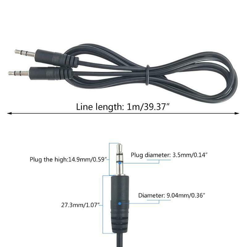 Male to 3.5mm Male Audio Cable Stereo Adapter Extension Wire Cord for Amplifiers