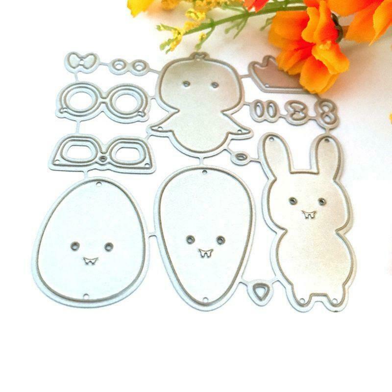 Carbon Steel Cartoon Easter Rabbit Chick Egg Carrot Cutting Die Embossing Mold