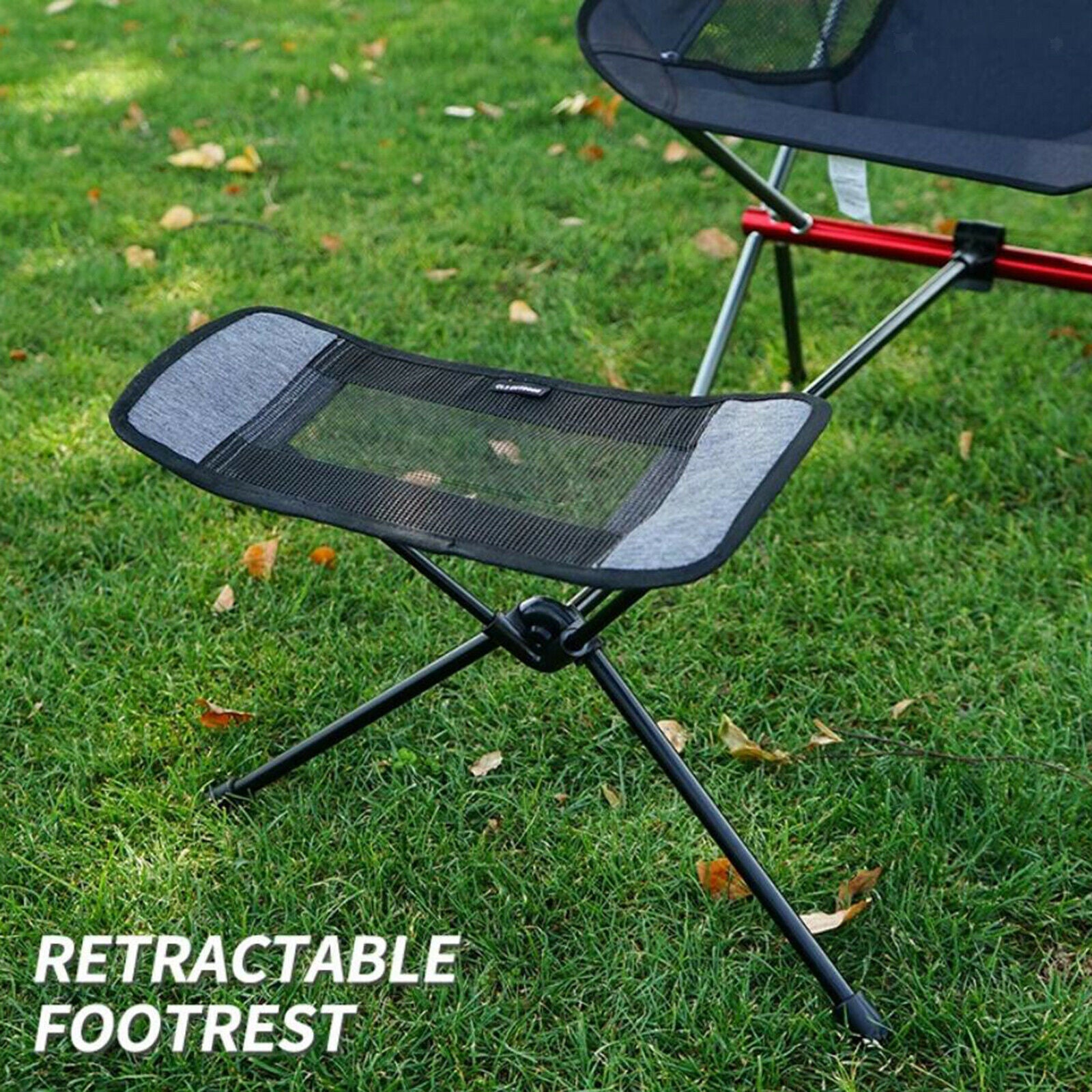 Folding Chair Footrest Ultralight Anti-slip Foldable Footstool w/ Carry Bag
