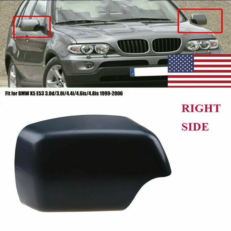 Fit For BMW X5 E53 1999-06 Right Side Passenger Door Rear View Mirror Cover Cap