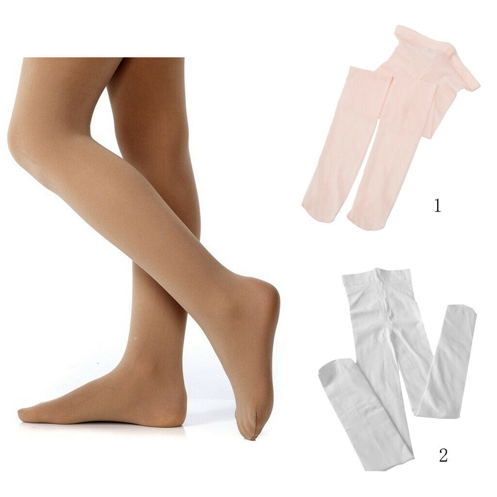 Girls Soft Pantyhose Tights Stockings Ballet Dancewear Velvet Light Pink S