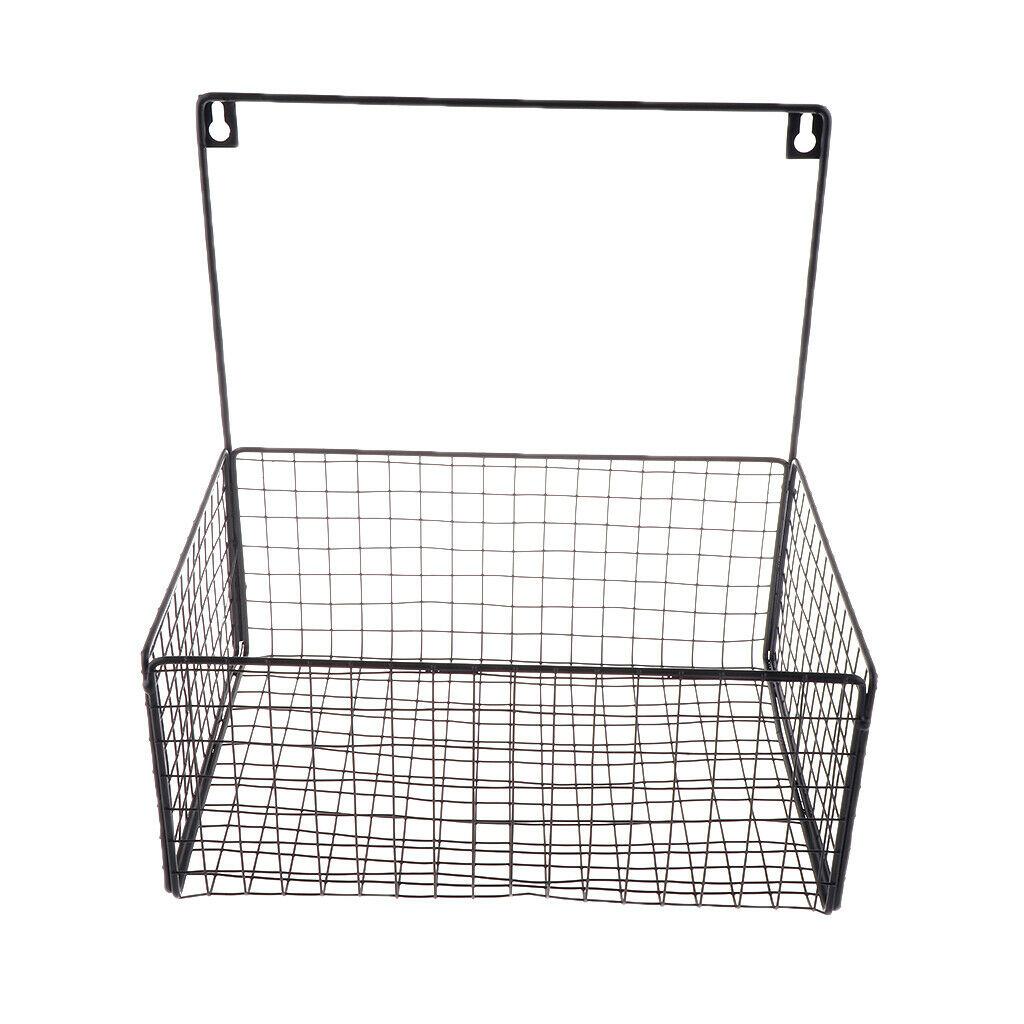 2x Wrought Hanging Storage Basket Kitchen Bedroom Sundries Organizer