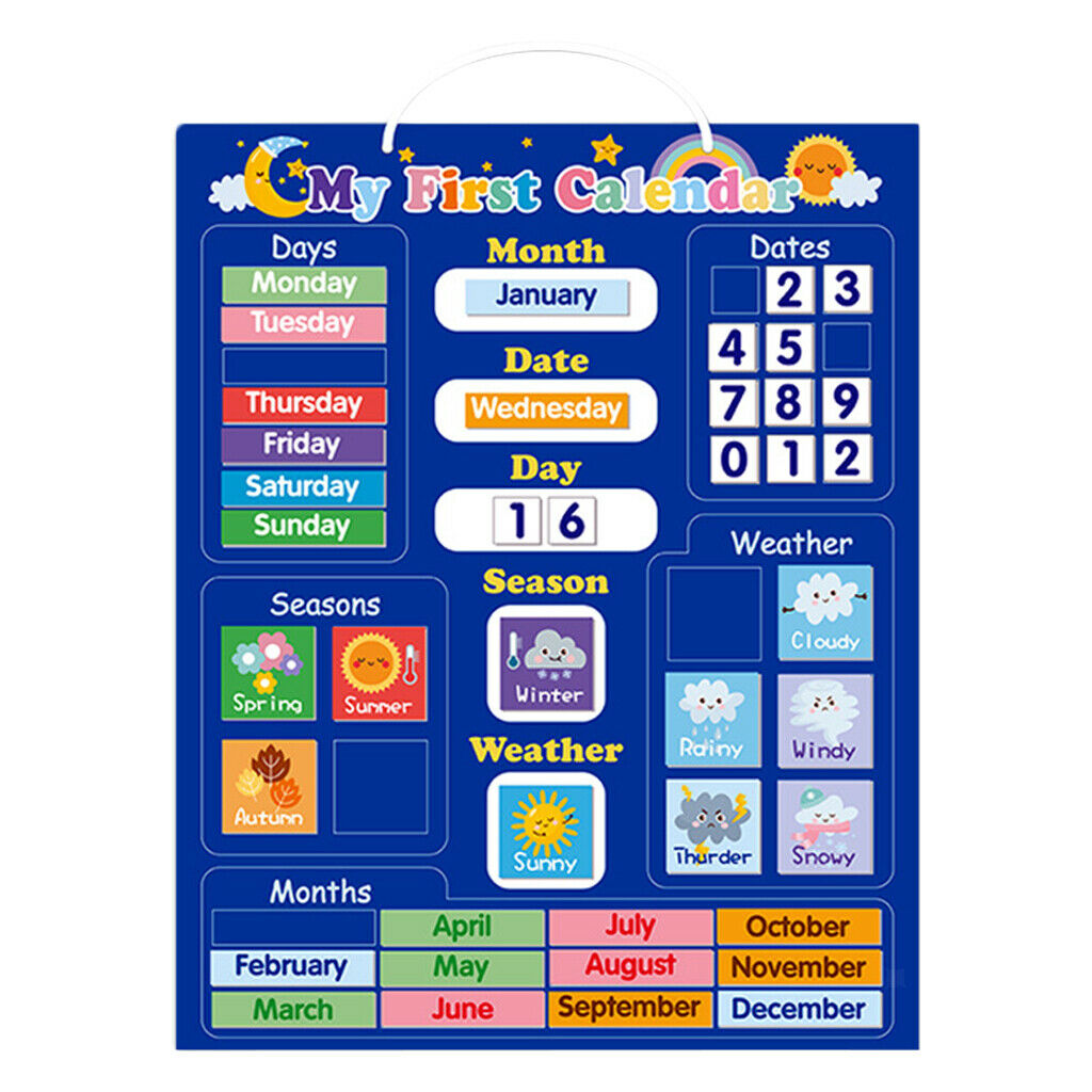 Circle Time Center Classroom Pocket Chart School Calendar and Weather Pocket