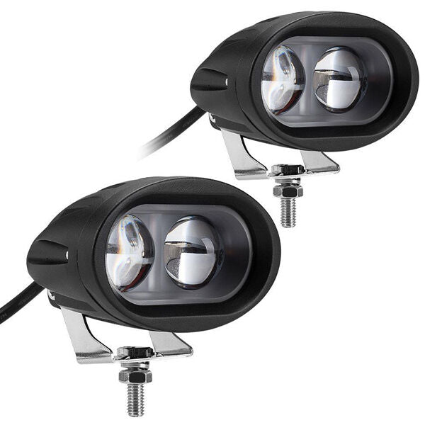 2PCS 20W Spot LED Work DRL Light Car SUV Driving Fog Offroad 4WD Bar Universal