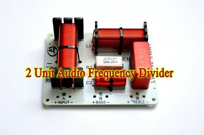 2pcs 2-Way 2-Unit Crossover Filter Audio Frequency Divider 4-8 ohm 150W 3500HZ