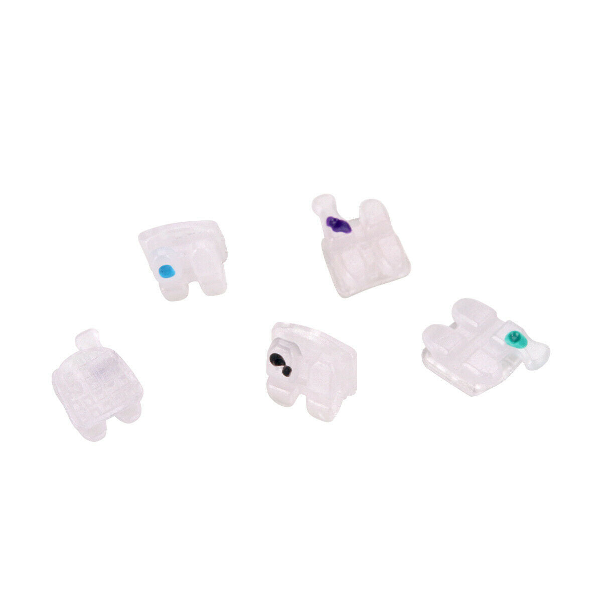 10 Kits AZDENT Dental Orthodontic Ceramic Brackets MBT 022 Hooks  345 Marked