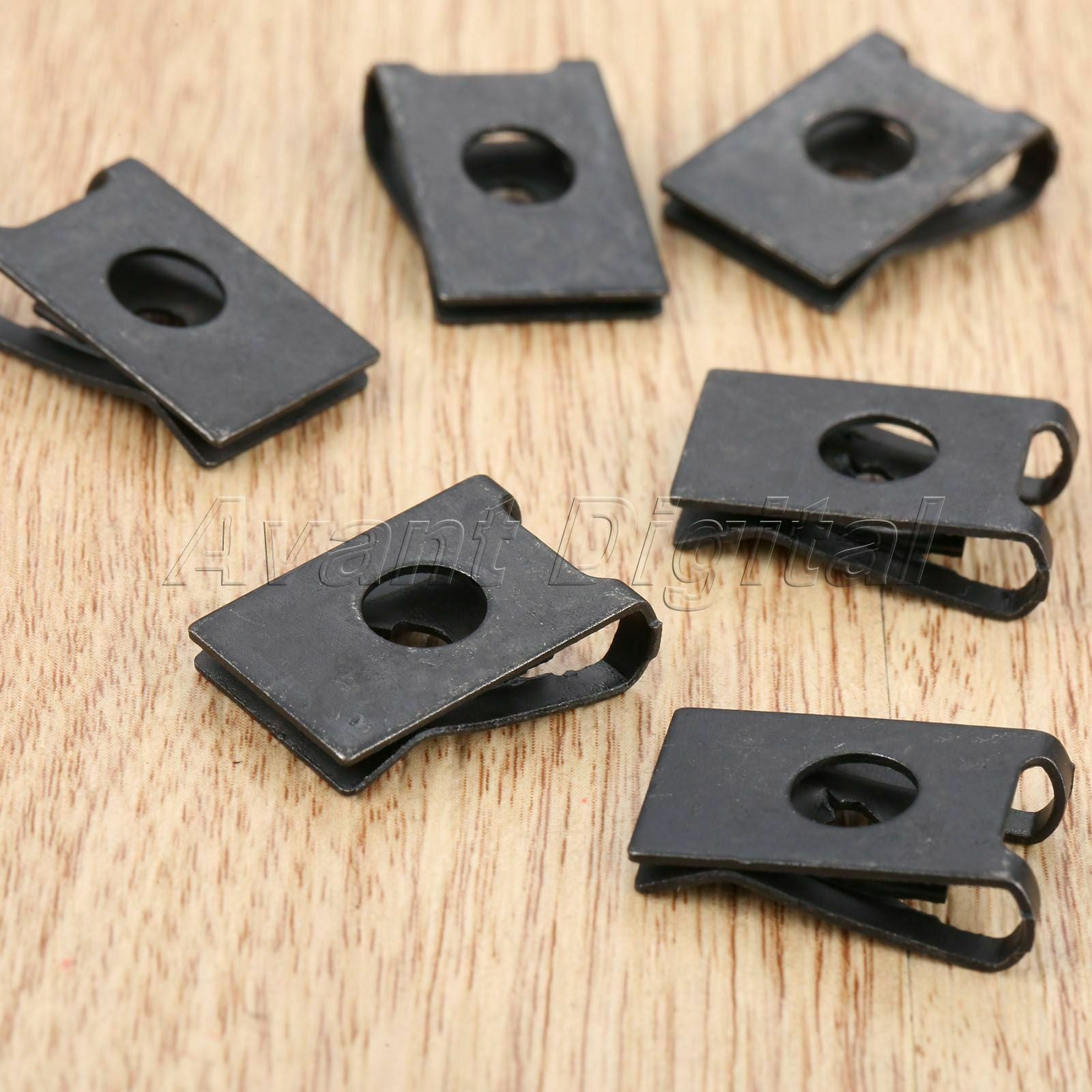 20Pcs Auto Fender Bumper Trim Clips Retaining Fasteners 21x14mm Metal Universal