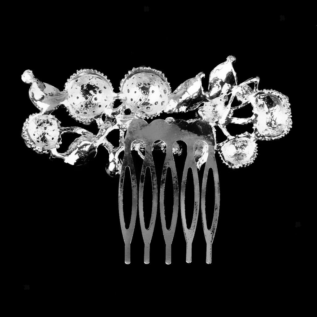 Bridal Wedding Flower Leaf Rhinestone Hair Comb Hair Accessories