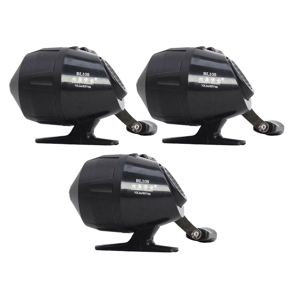 3pcs Stainless Steel  Fishing Reels 10LB/85YDS Gear for Hunting Fishing