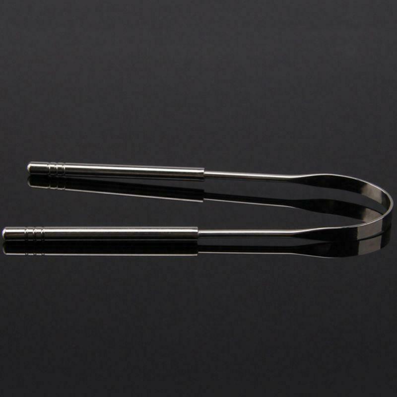 Stainless Steel Useful Tongue Scraper Cleaner Fresh Breath Cleaning Coated Tongu