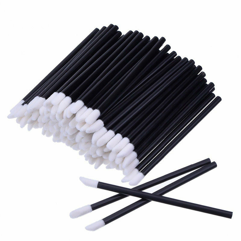 100pcs Disposable Lip Brush Gloss Wands Applicator Lipstick Makeup Tool Cosmetic