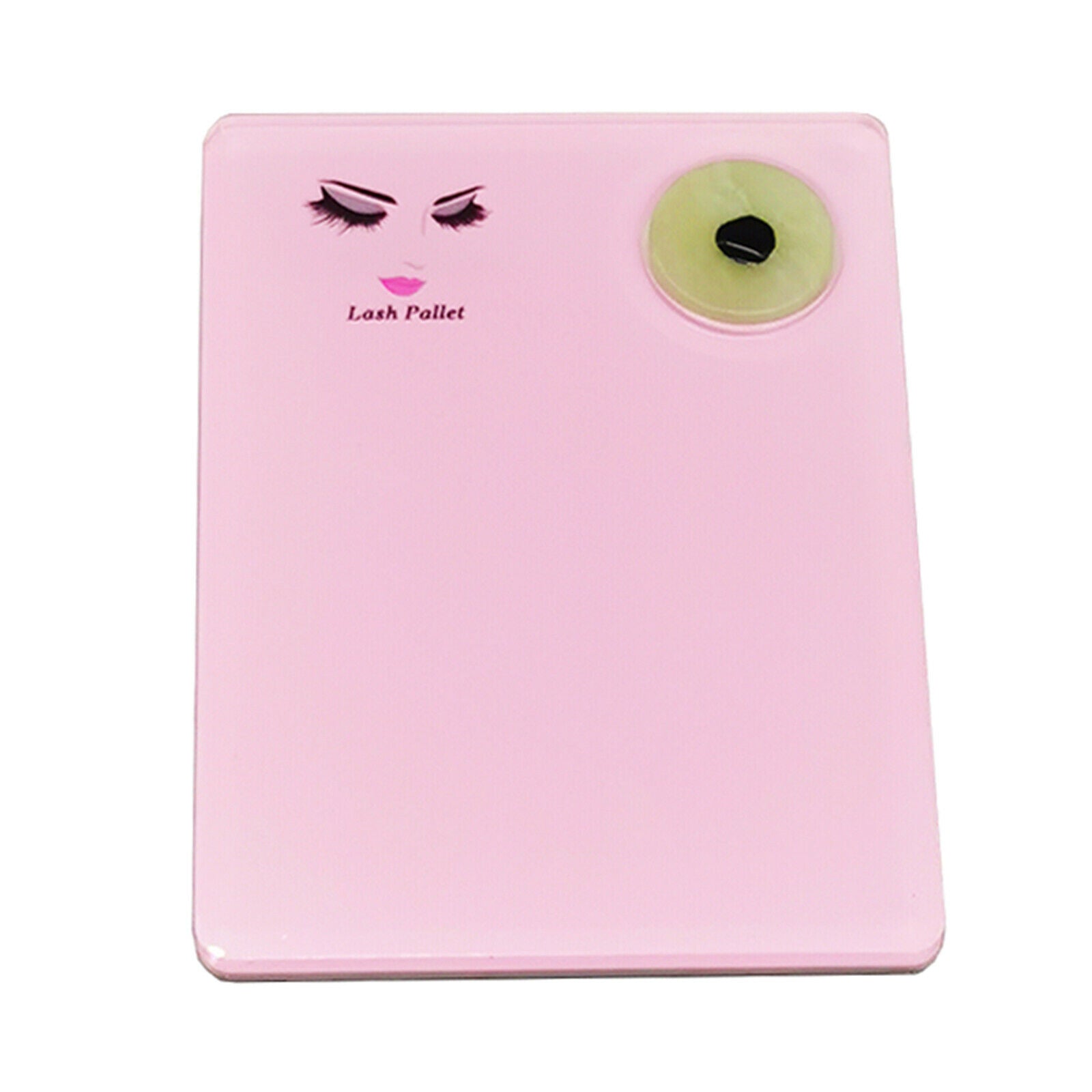 Acrylic Eyelash Extension Case Base Pallet Display Pad + Round Jade Stone