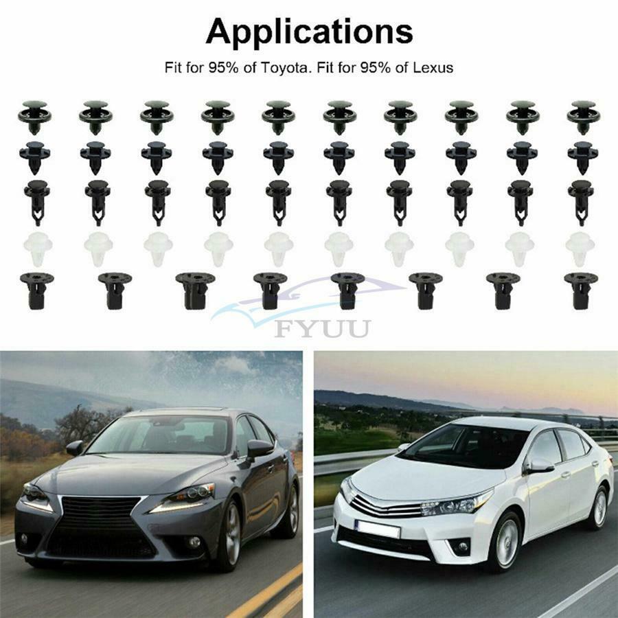 Push Rivets Panel/Moulding Clips Lock Nut Set For Door Trim Bumper Panel Fender
