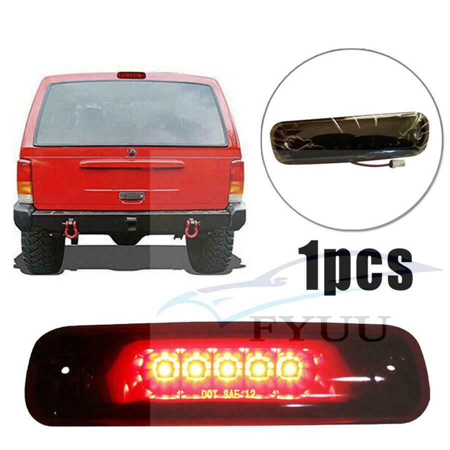 LED 3rd Third Brake Light Rear Stop Lamp Smoke Lens For 1997-01 Jeep Cherokee XJ
