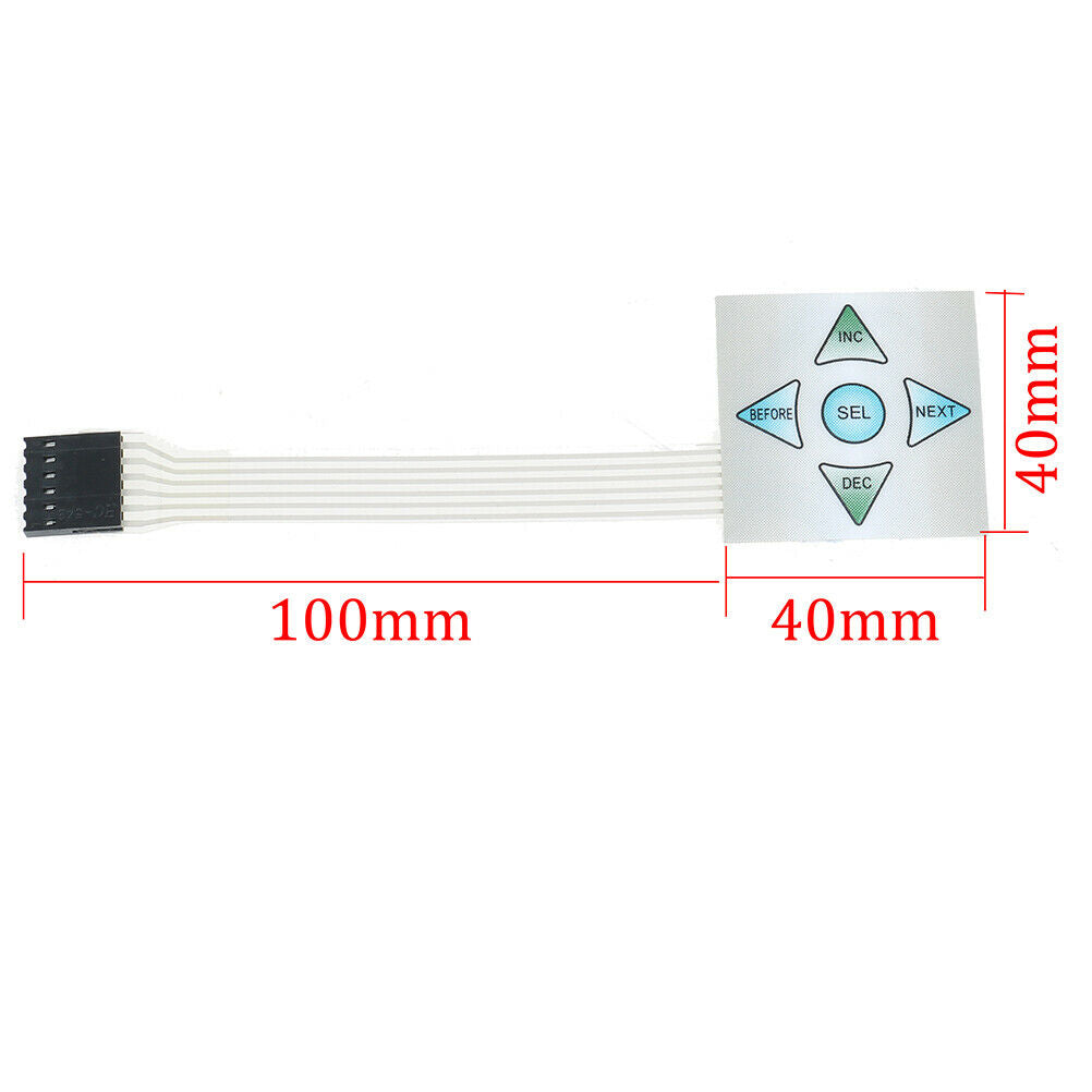 5 keys Matrix array 1x5 membrane switch keypad keyboard control panel 40*40 WF