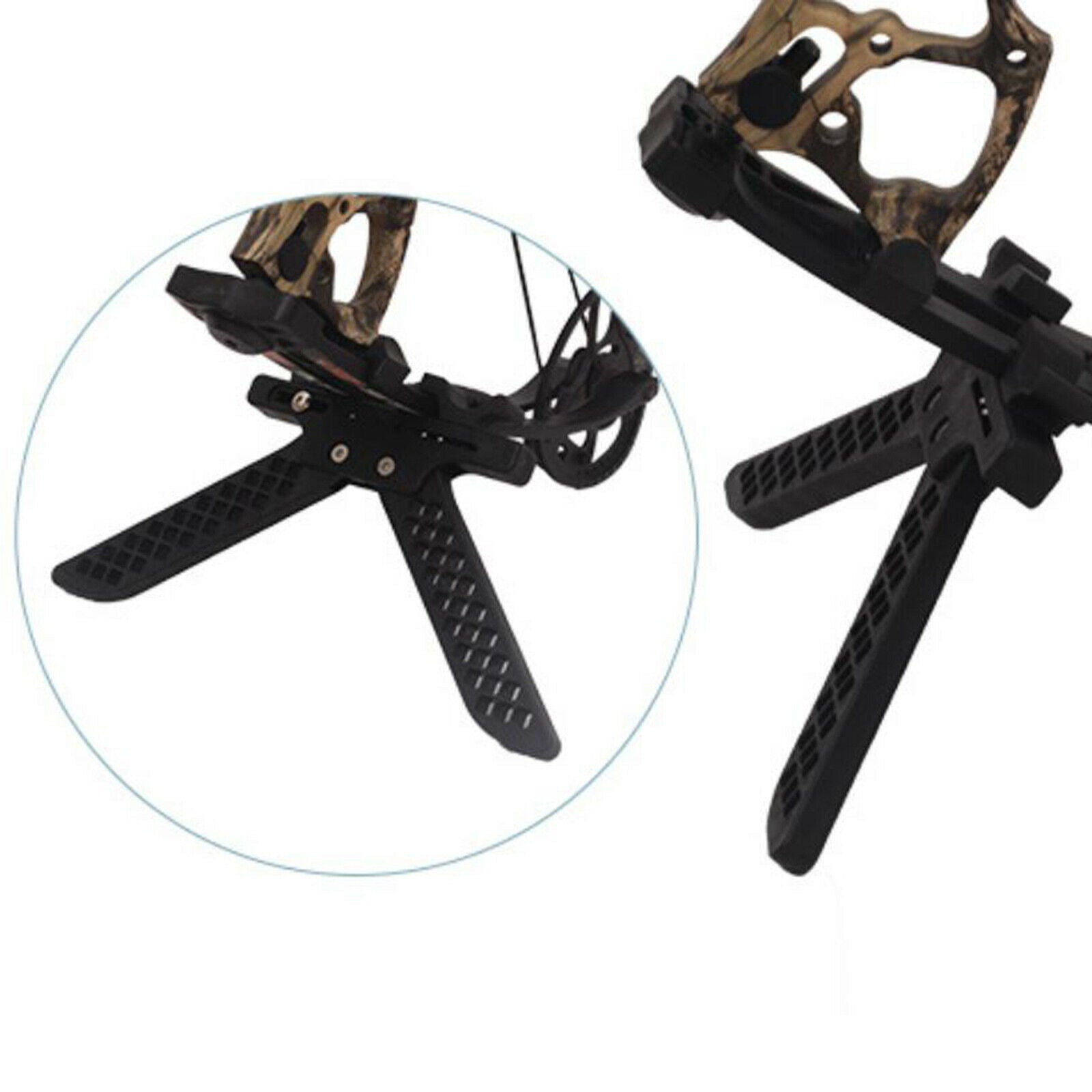 Archery Bow Stand Holder Folding Portable Bows Support Limb Clamp Kickstand