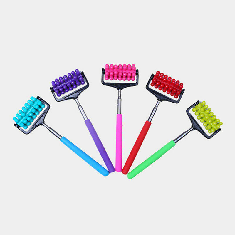 Back Massager Roller Telescopic Handy Back Scratcher Adjustable Body Rela.l8