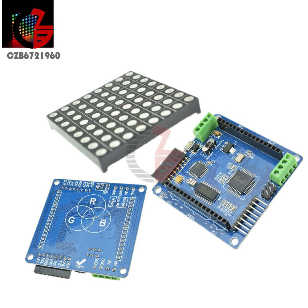 RGB Full-color 8x8 LED with Colorful Magic Matrix Driver Shield Colorduino Kits