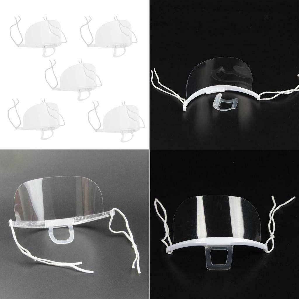 20Pcs Clear Safety Mouth Shield Cover Anti-fog Kitchen Protector Easy Wear