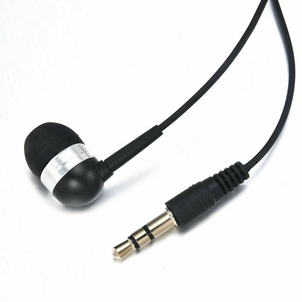 US Single Side 3.5mm Headset In Ear Mono Wire Earbud Earphone Headphone Earpiece