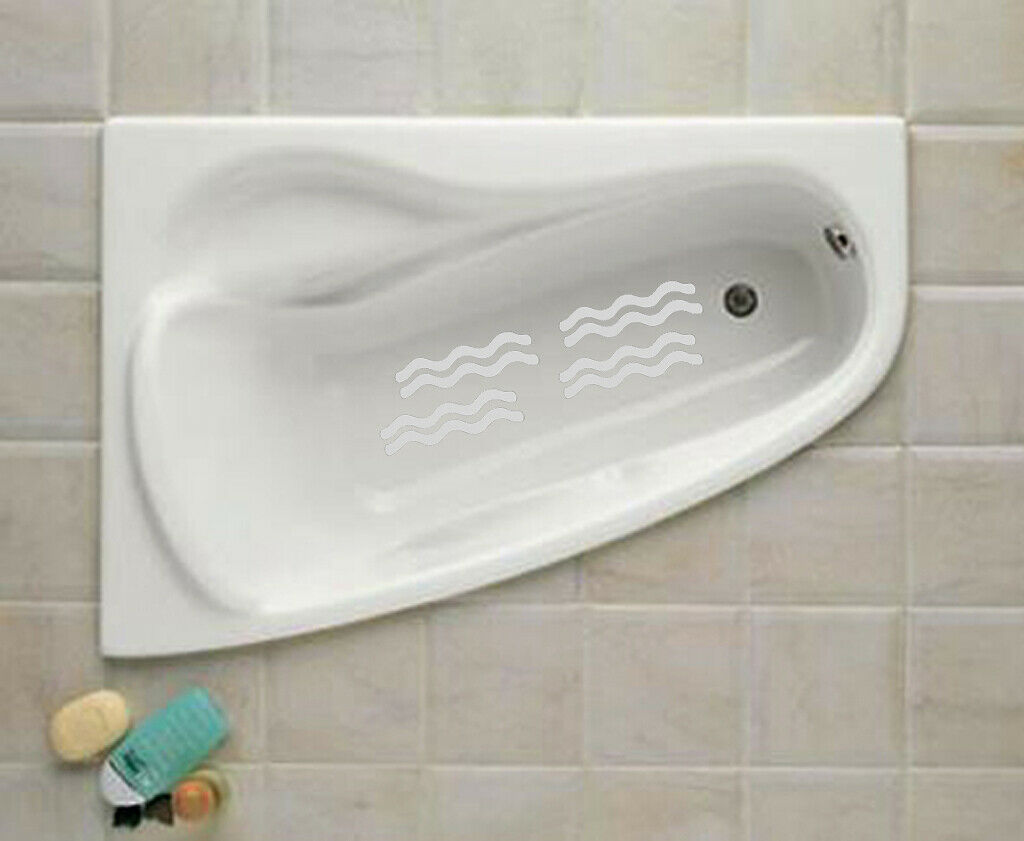 Safety Tapes 48x Bathtub Shower Adhesive Appliques Non-Slip Wave Treads 7 ''
