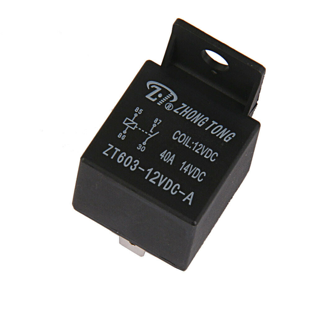 Automotive Relay, 4 Pin SPST Contact Arrangement, Quick Connect Terminal, 40