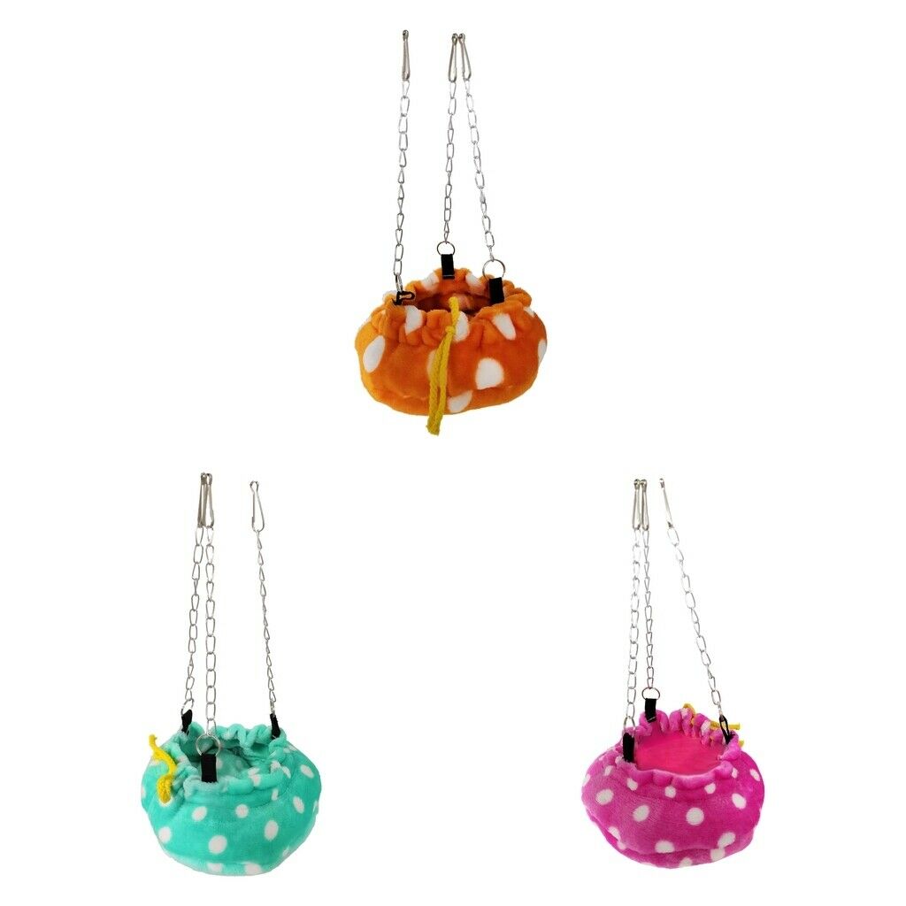 3 lot Soft Warm Small Pet Cage Hammock Hamster Cozy Nest Hamster Birds