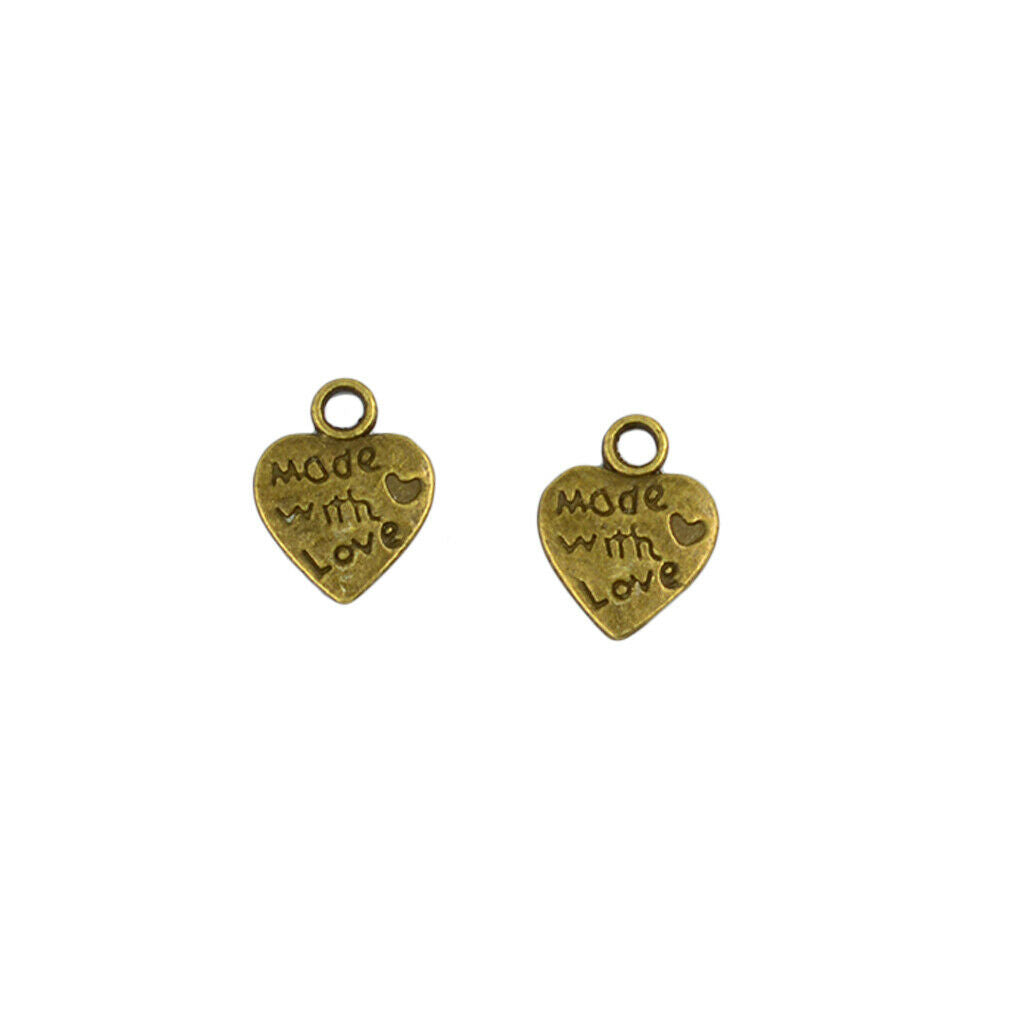 50 pieces with love charms pendants for jewelry diy making