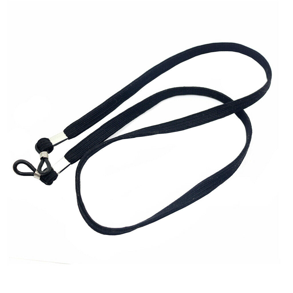 Unisex Flexible Eyeglass Rope Adjustable Sport Eyeglasses Holder Strap black