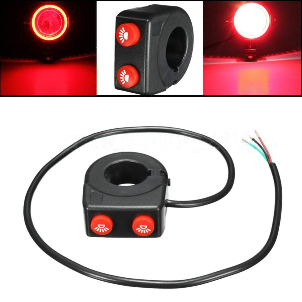 7/8'' Handlebar Light Horn On/Off Signal Indicator Switch Electric Bike Moto&yBD
