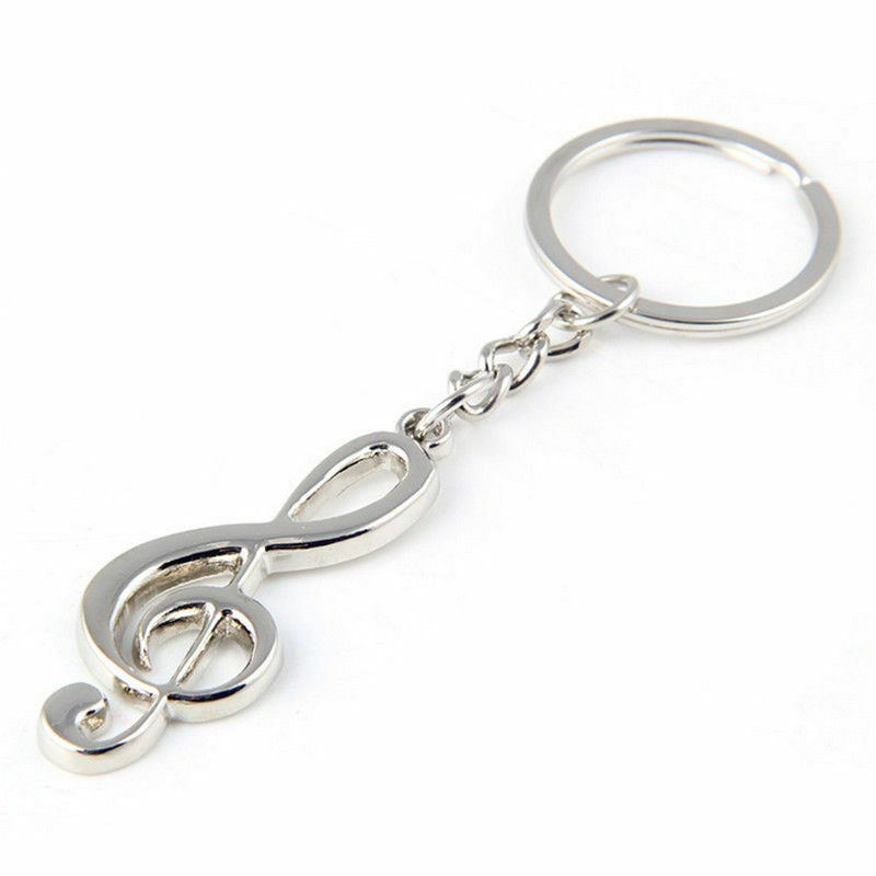 Metal Musical Note Key Ring Keyfob-Keyring Music Symbol Keychain fashion Gift