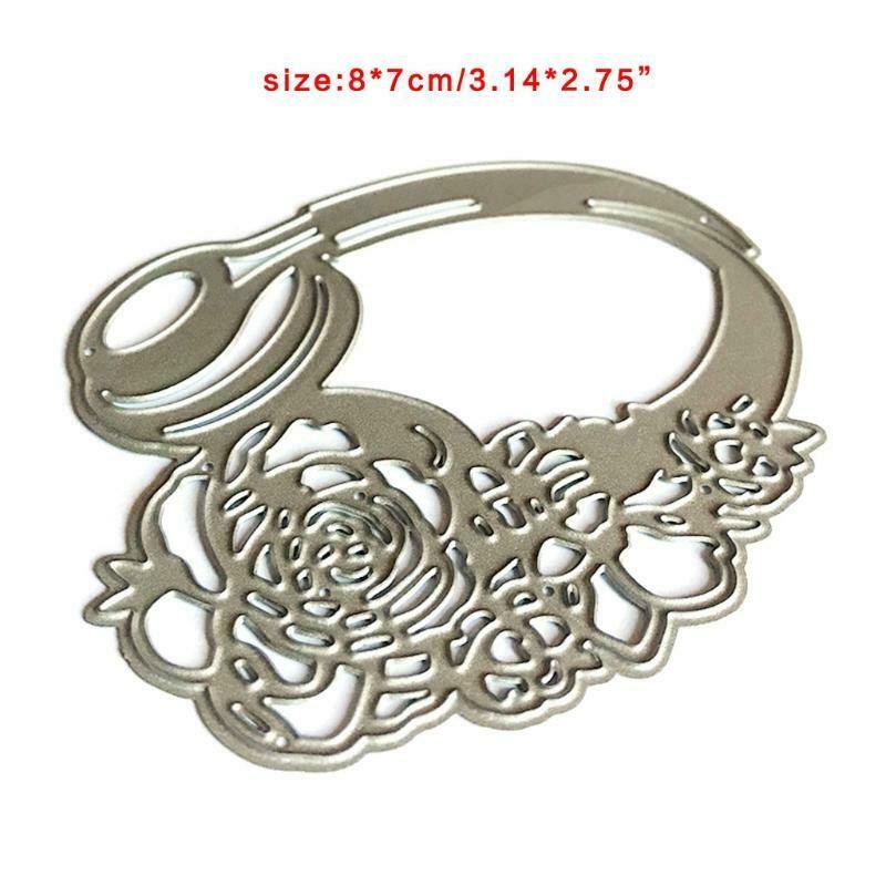 Headphone Flower Metal Cutting Dies Stencil DIY Scrapbooking Album Paper Card